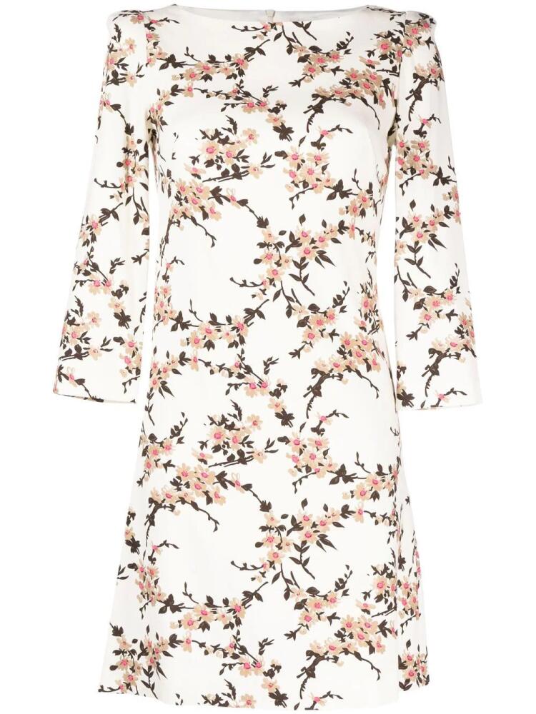 JANE Petal floral-print dress - Neutrals Cover