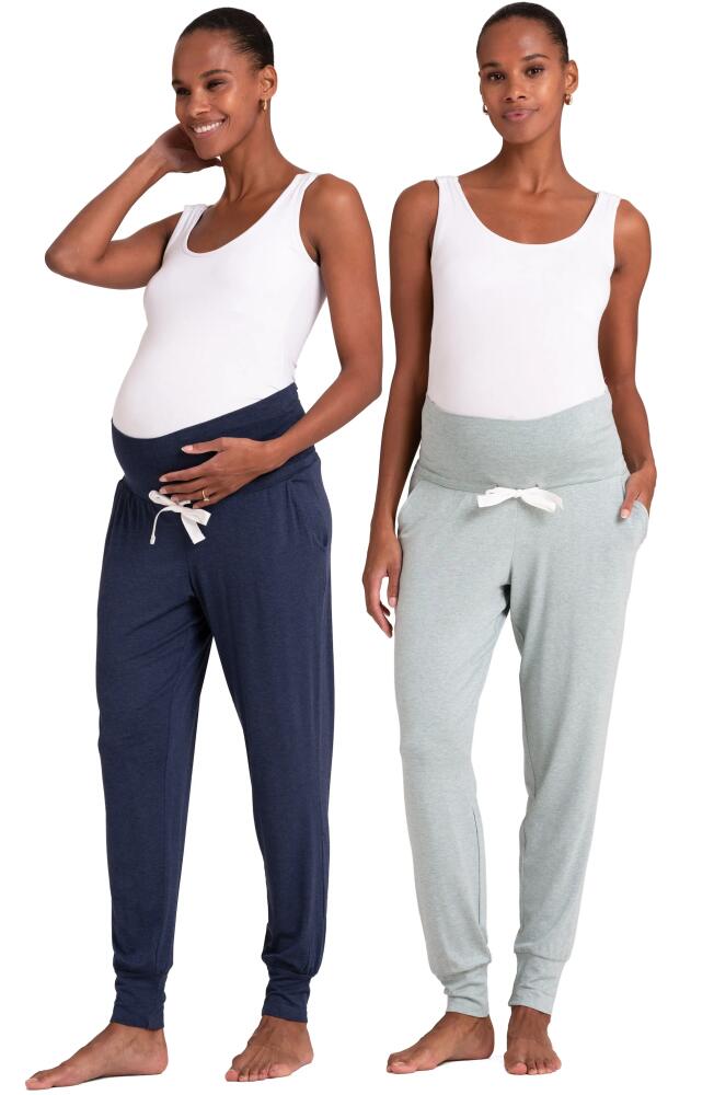 Seraphine Assorted 2-Pack Maternity Joggers in Navy & Sage Cover