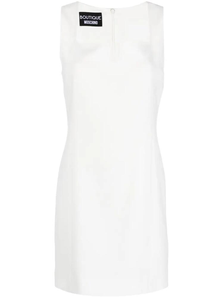 Boutique Moschino square-neck sleeveless minidress - White Cover