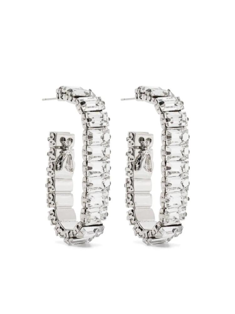 Patrizia Pepe rhinestone-embellished hoop earrings - Silver Cover