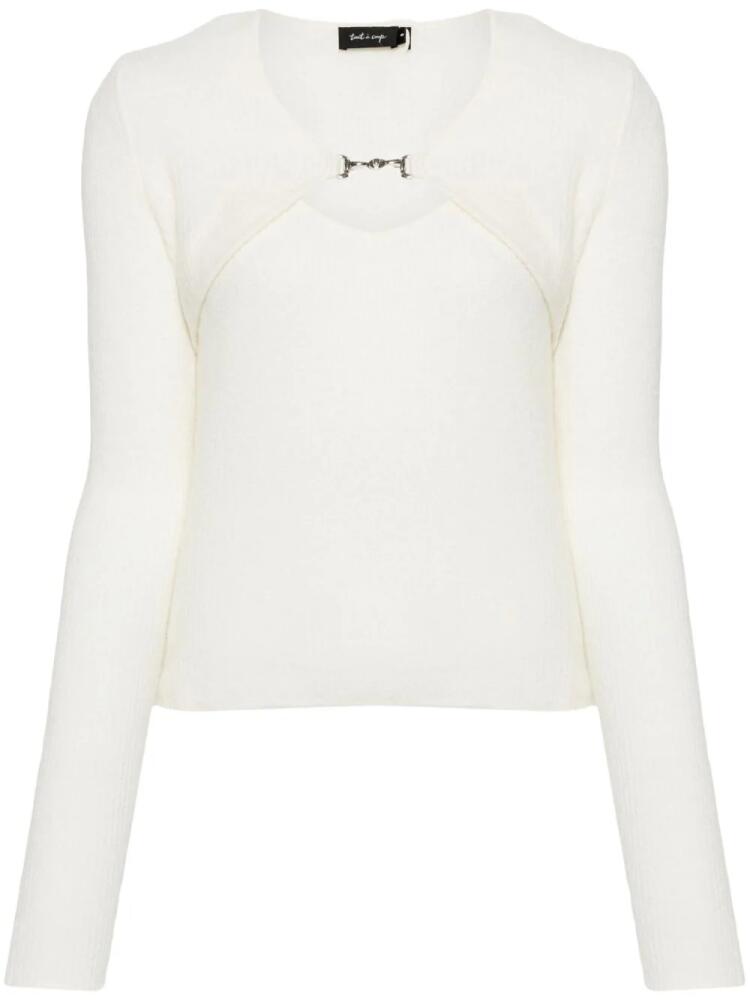 tout a coup layered buckle-detail jumper - White Cover