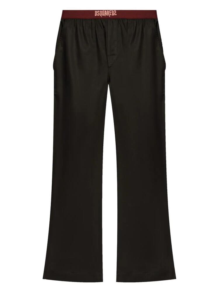 DSQUARED2 logo-waistband cotton trousers - Black Cover