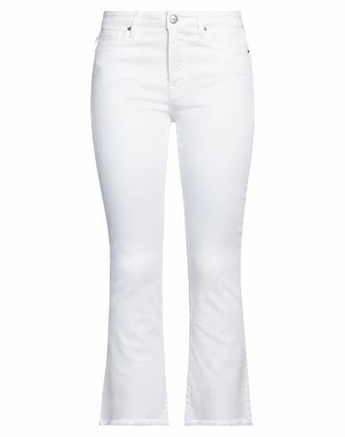 2w2m Woman Jeans White Cotton, Elastomultiester, Elastane Cover