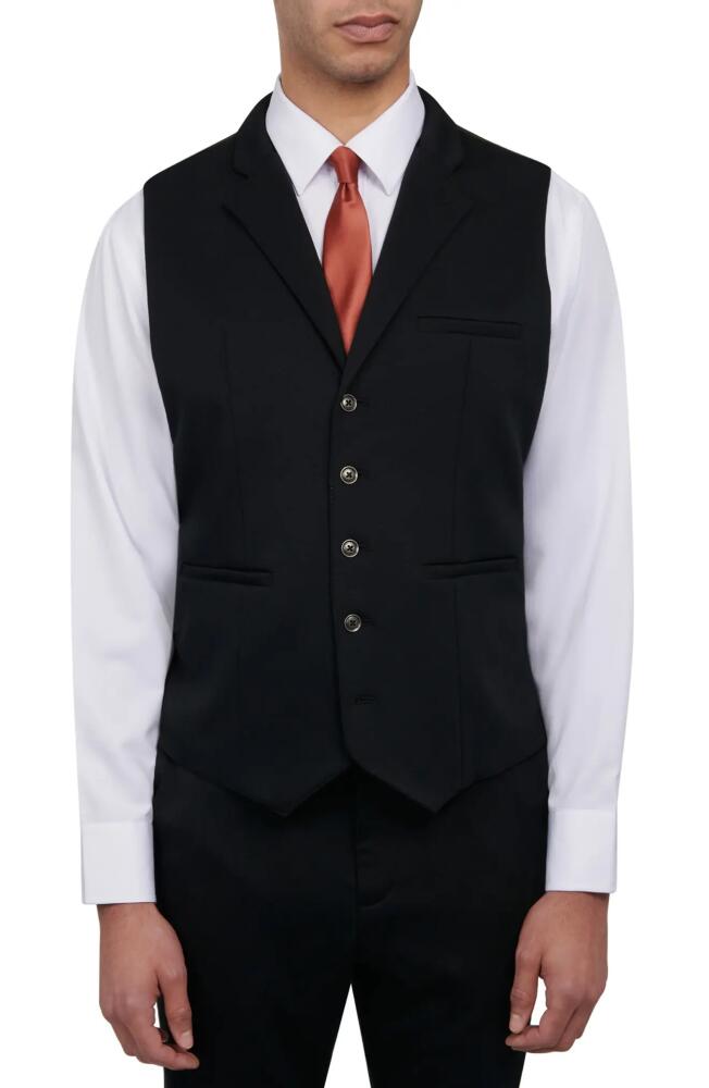 Brooklyn Brigade Slim Fit Performance Knit Vest in Jet Black Cover