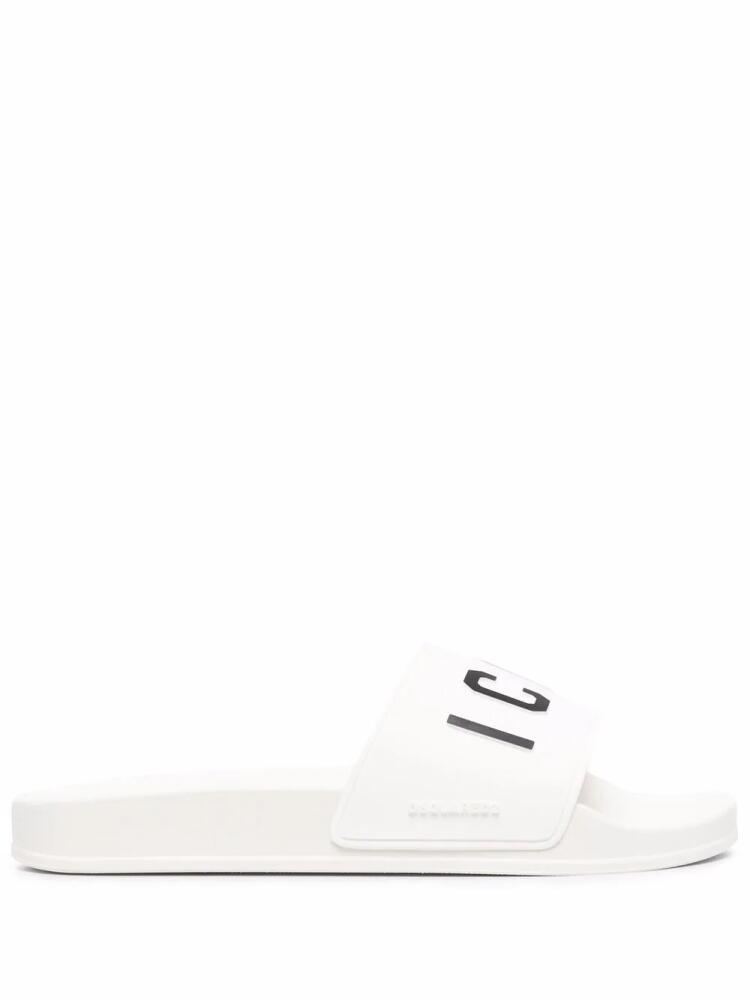 DSQUARED2 logo-print slides - White Cover