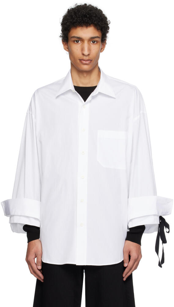 Marina Yee White Oversized Shirt Cover