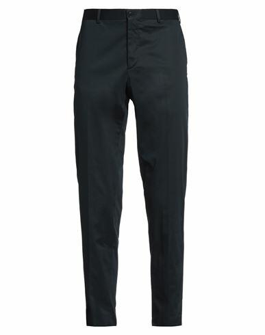 Lab. Pal Zileri Man Pants Midnight blue Cotton, Polyurethane Cover