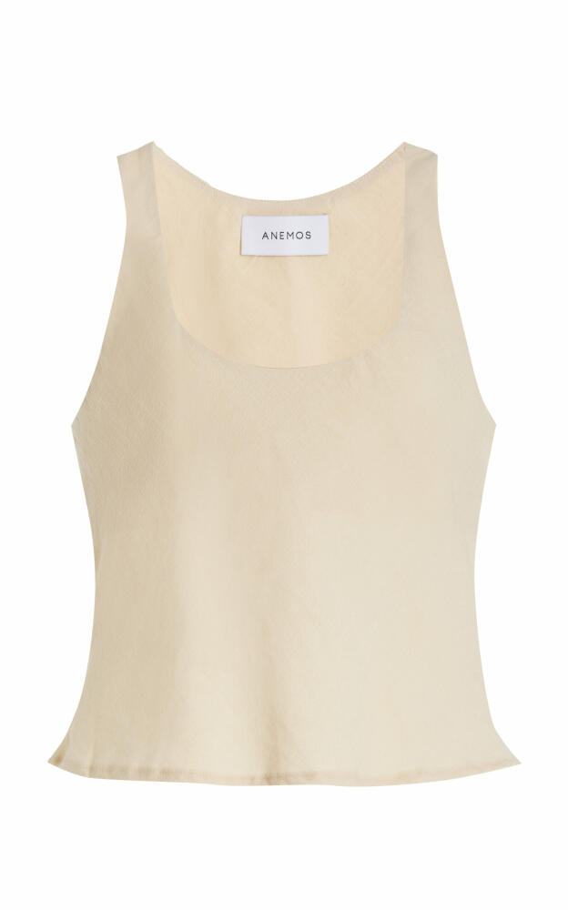 Anemos - The Hume Linen-Blend Tank Top - White Cover