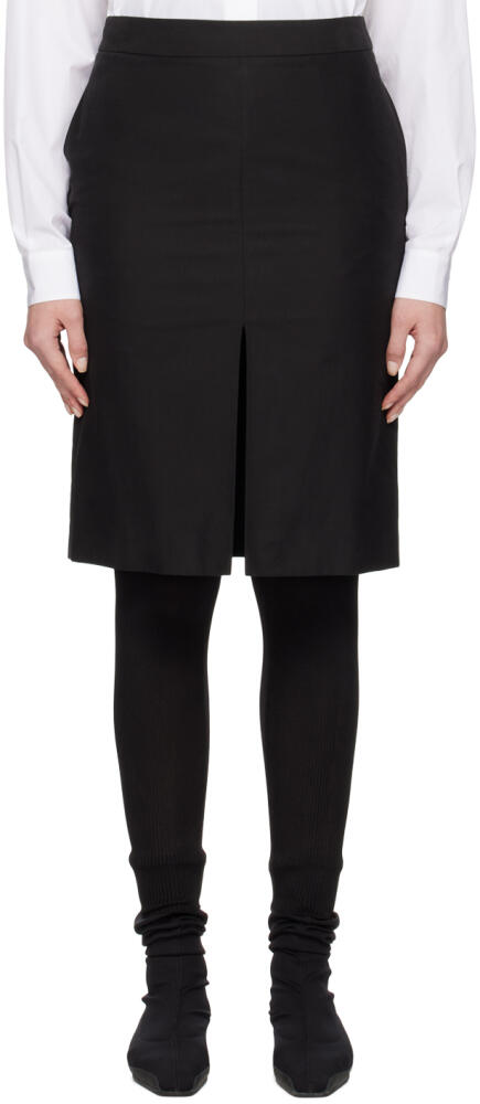 The Row Black Benson Midi Skirt Cover