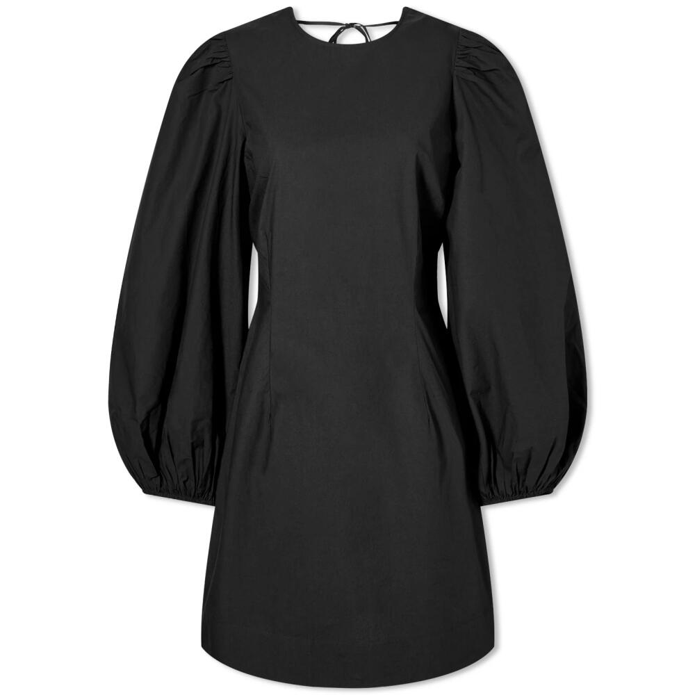 GANNI Women's Open Back Mini Dress in Black Cover