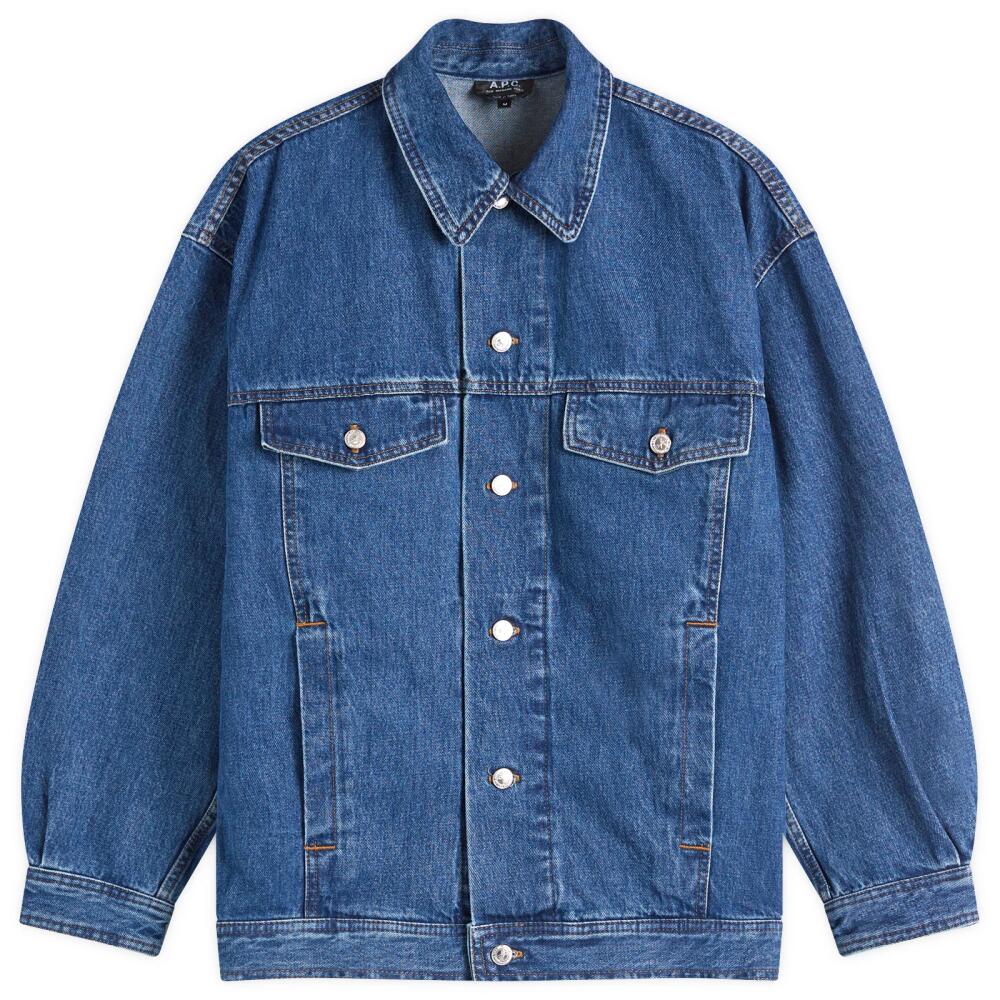 A.P.C. Men's Elvis Denim Jacket in Washed Indigo Cover