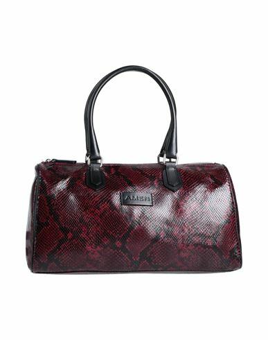 Amen Woman Handbag Burgundy Soft Leather Cover