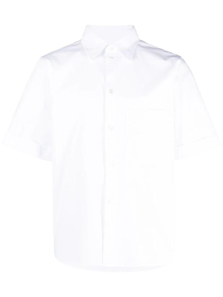 Róhe short-sleeve cotton shirt - White Cover