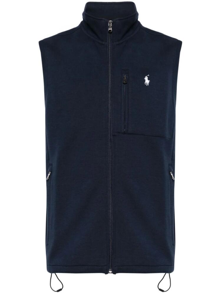 Polo Ralph Lauren logo-embroidered jersey gilet - Blue Cover