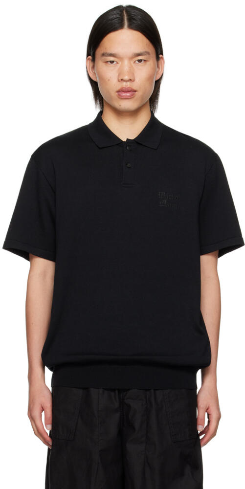 WACKO MARIA Black Embroidered Polo Cover