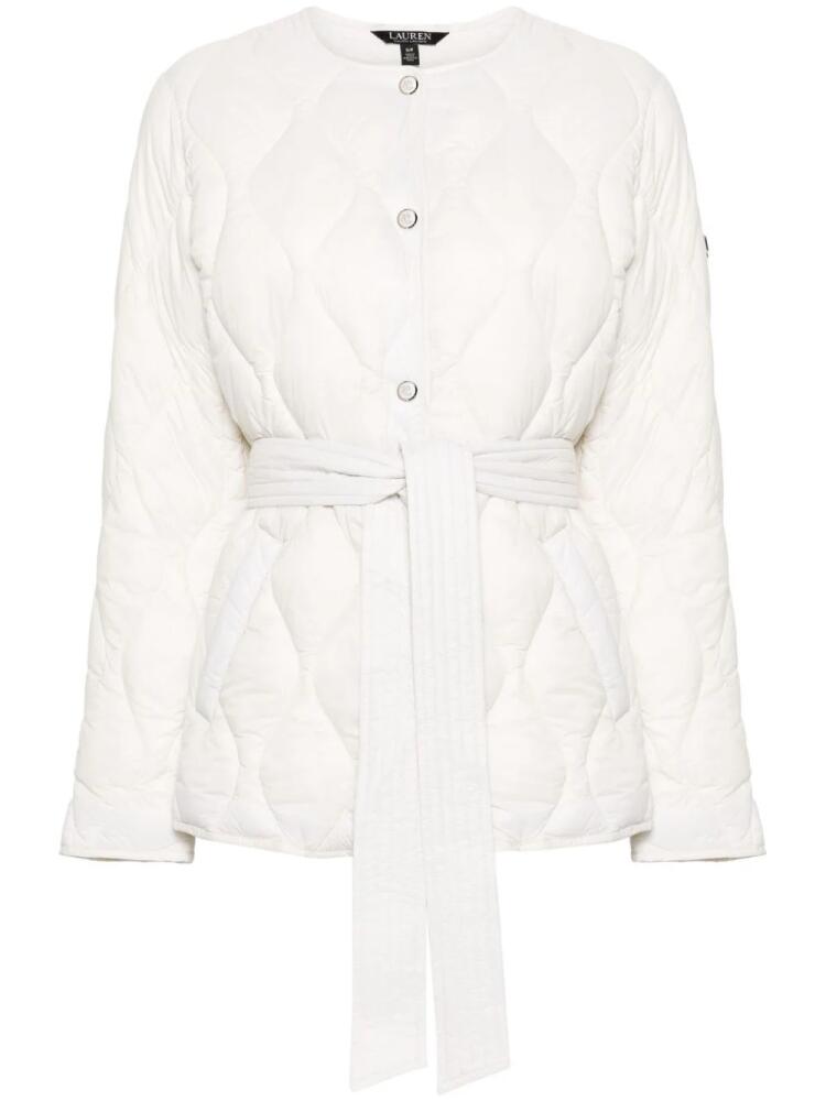 Lauren Ralph Lauren belted quilted insulated jacket - White Cover