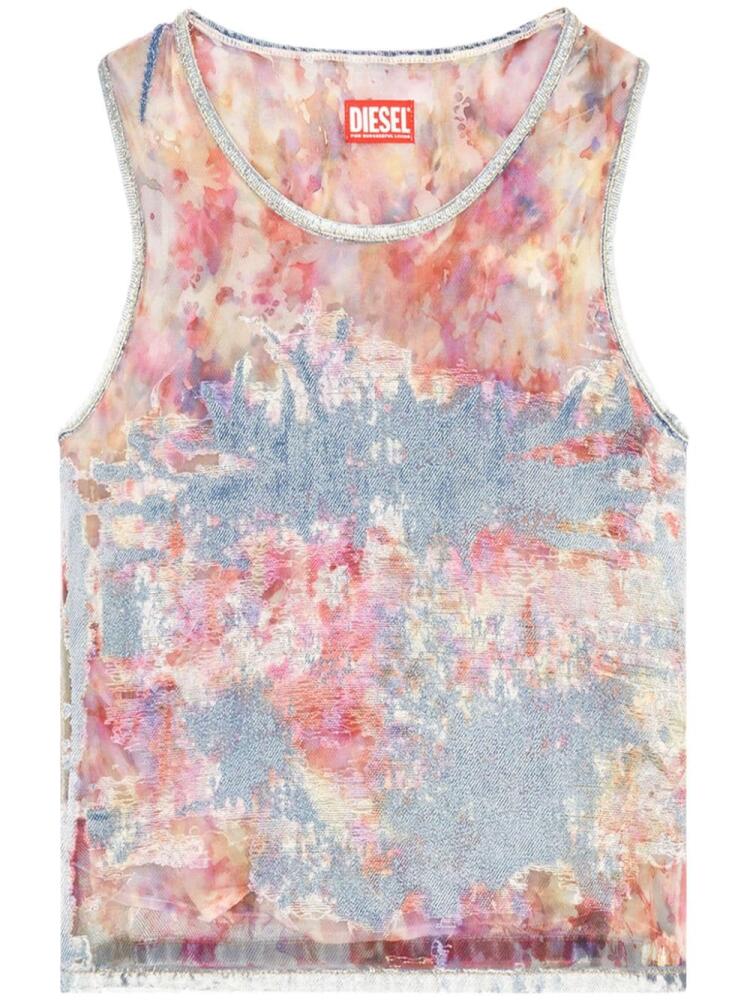 Diesel De-Ciri-Fse devoré tank top - Blue Cover