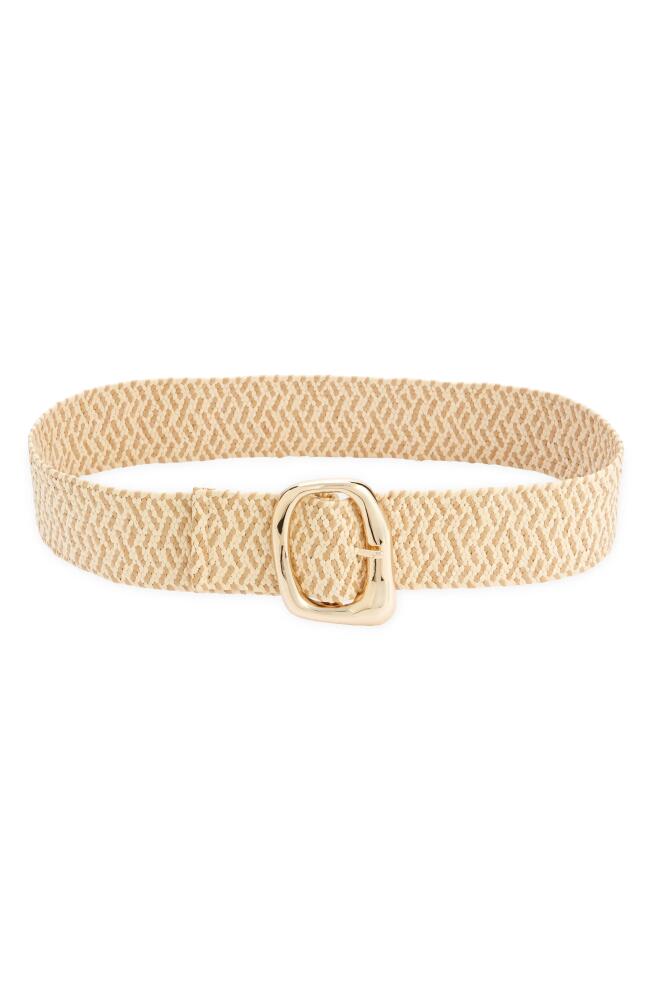 Nordstrom Melody Stretch Straw Belt in Natural Combo Cover