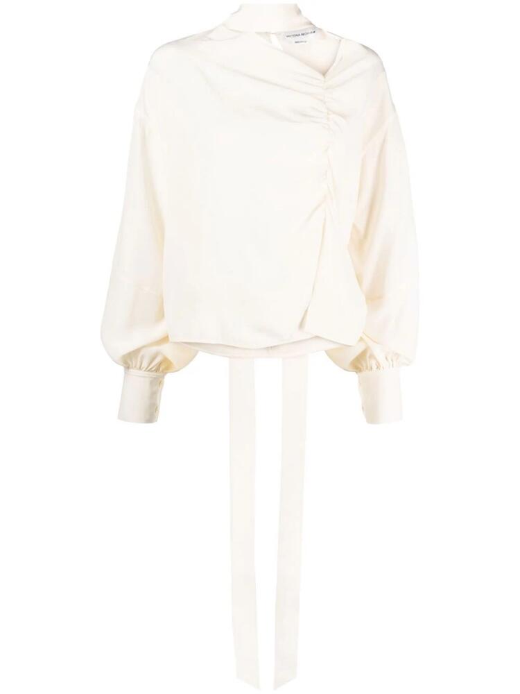 Victoria Beckham scarf neck blouse - Neutrals Cover