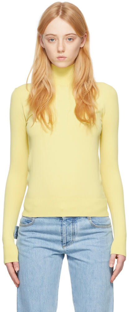 Bottega Veneta Yellow Viscose Turtleneck Cover