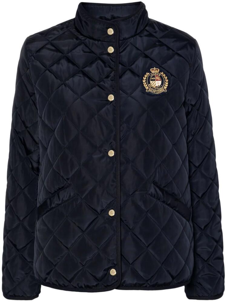 Lauren Ralph Lauren logo-patch quilted jacket - Blue Cover