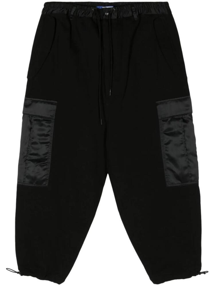 Junya Watanabe MAN satin-trim cotton track pants - Black Cover