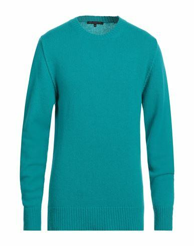 Brian Dales Man Sweater Turquoise Wool, Cashmere Cover