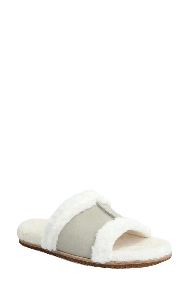 Revitalign Clara Orthotic Faux Fur Lined Slide Slipper in Oatmeal Cover