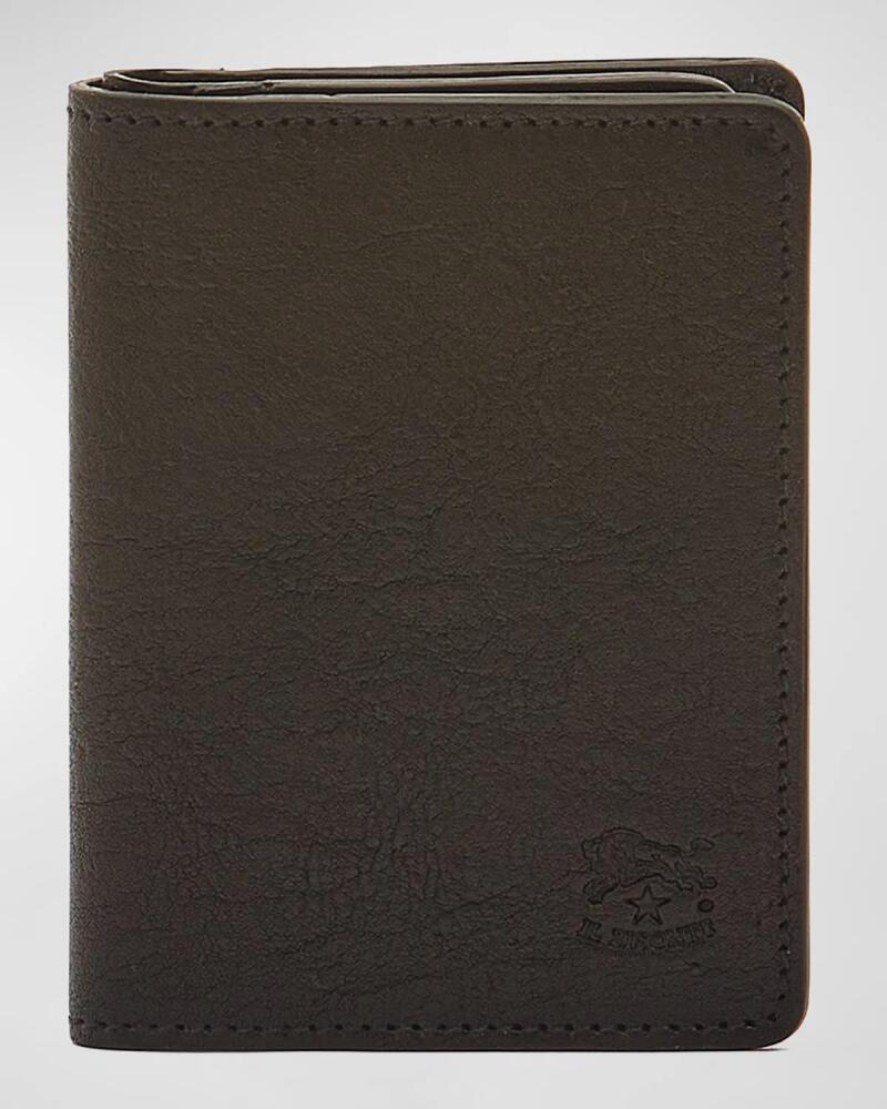 Il Bisonte Men's Oriuolo Leather Bifold Card Holder Cover