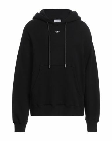 Off-white Man Sweatshirt Black Cotton, Elastane Cover