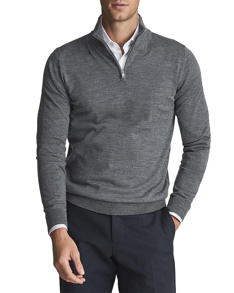 Reiss Blackhall Merino Funnel Neck Half Zip Pullover Cover