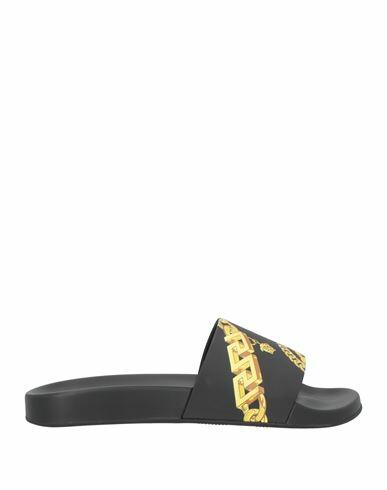 Versace Man Sandals Black Rubber Cover