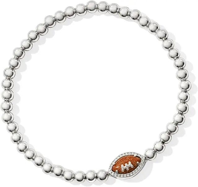 Kendra Scott Football Stretch Bracelet (Silver Orange Goldstone) Bracelet Cover