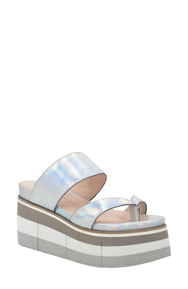 Naked Feet Flux Platform Sandal in Silver Cover