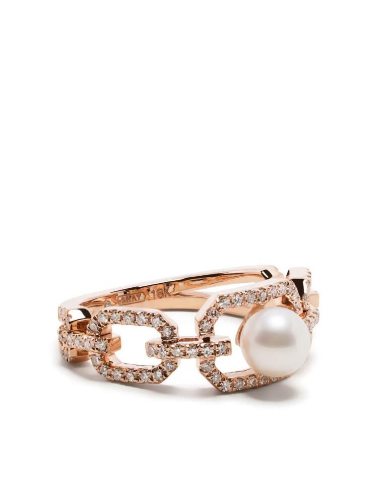 SHAY 18kt rose gold diamond and pearl ring Cover