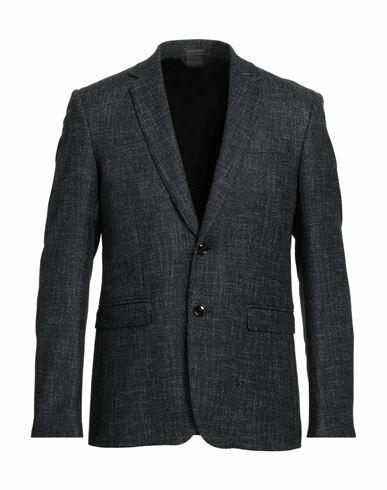 Trussardi Man Blazer Black Virgin Wool, Polyester, Cotton Cover