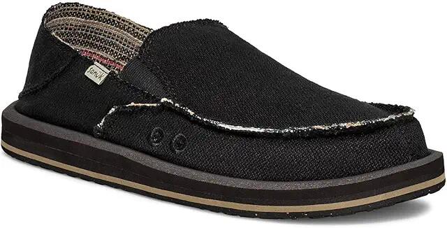 Sanuk Donny Hemp Two-Tone (Black) Men's Shoes Cover