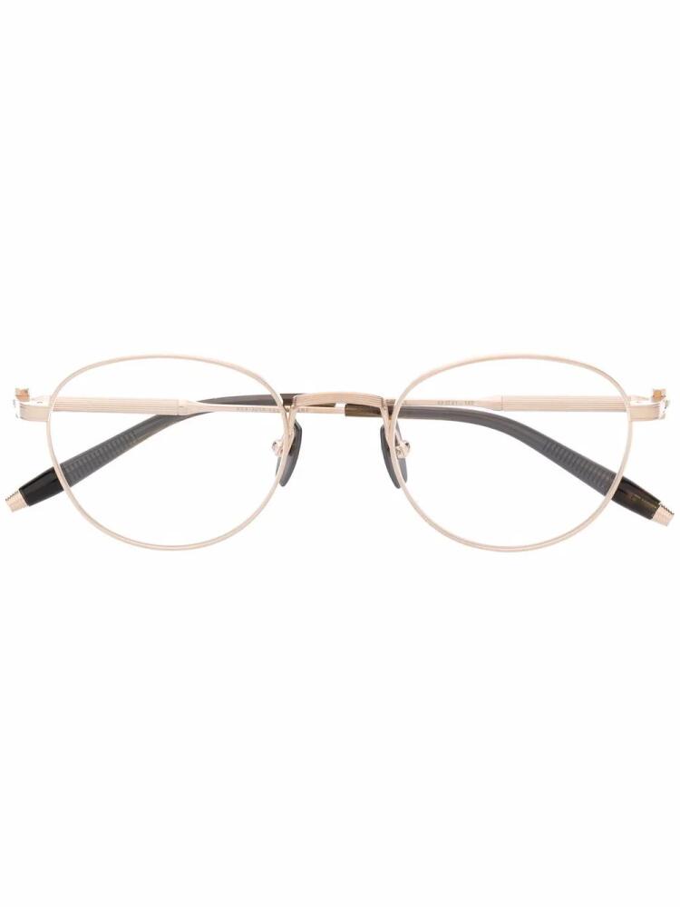 Akoni Pioneer round-frame glasses - Gold Cover