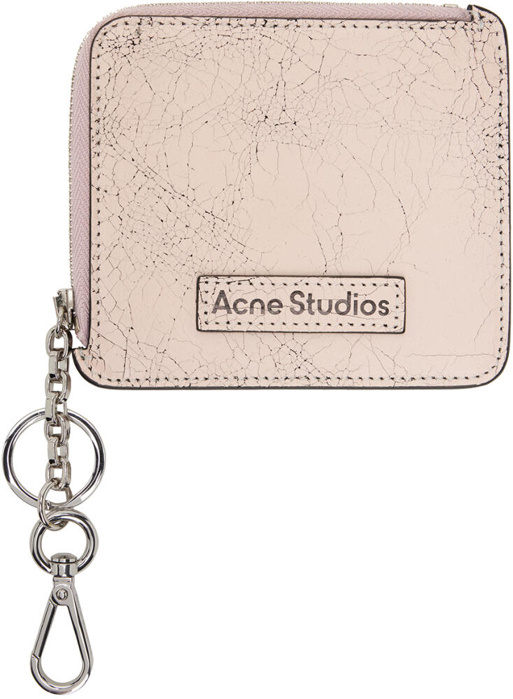 Acne Studios Pink Zip Leather Wallet Cover