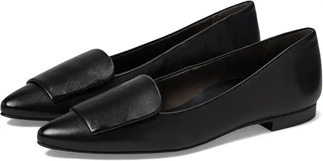 Paul Green Teddy Flat (Black Leather) Women's Shoes Cover