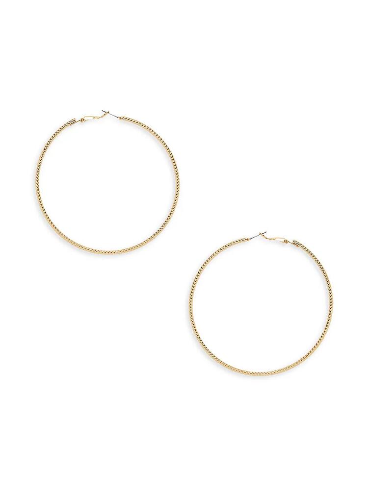 AVA & AIDEN Women's 12K Goldplated Twisted Hoop Earrings Cover