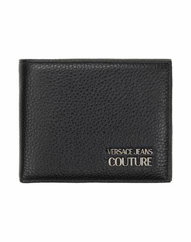 Versace Jeans Couture Man Wallet Black Calfskin Cover