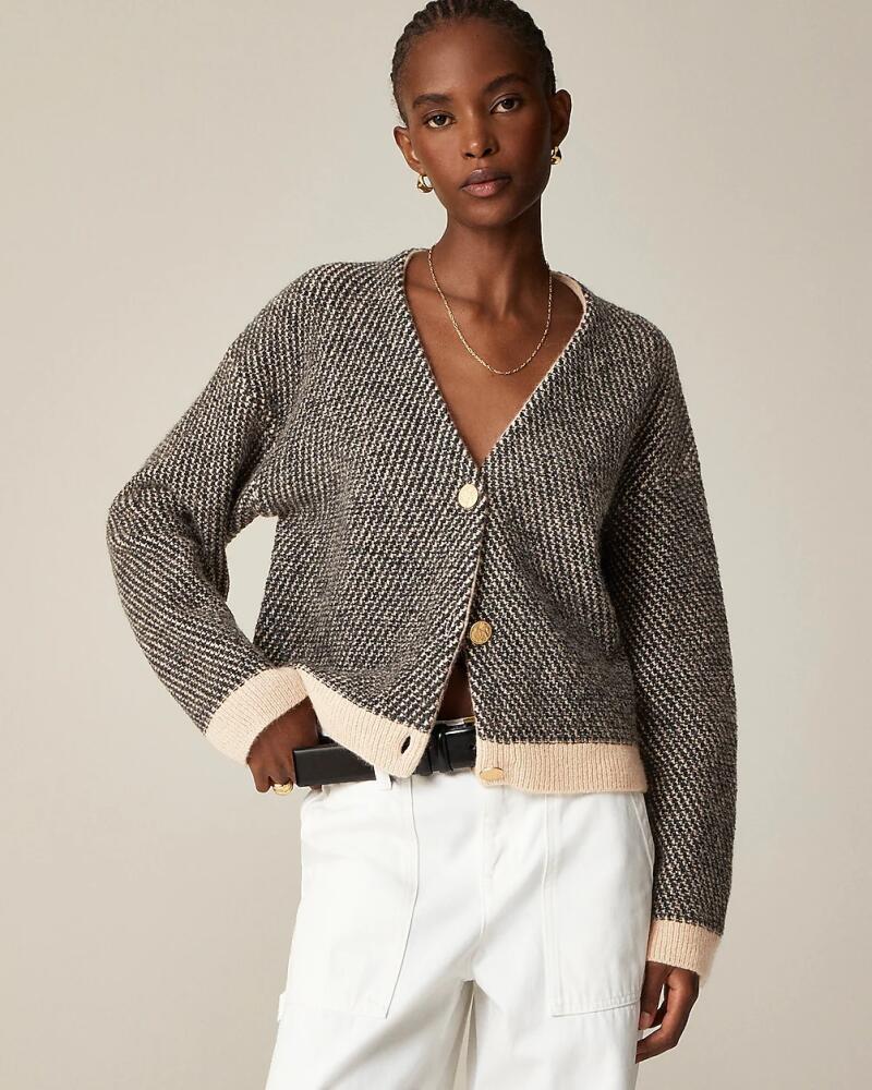 J.Crew Jacquard V-neck lady jacket Cover