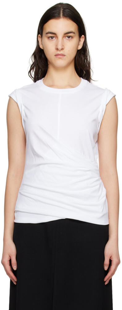 3.1 Phillip Lim White Draped Tank Top Cover