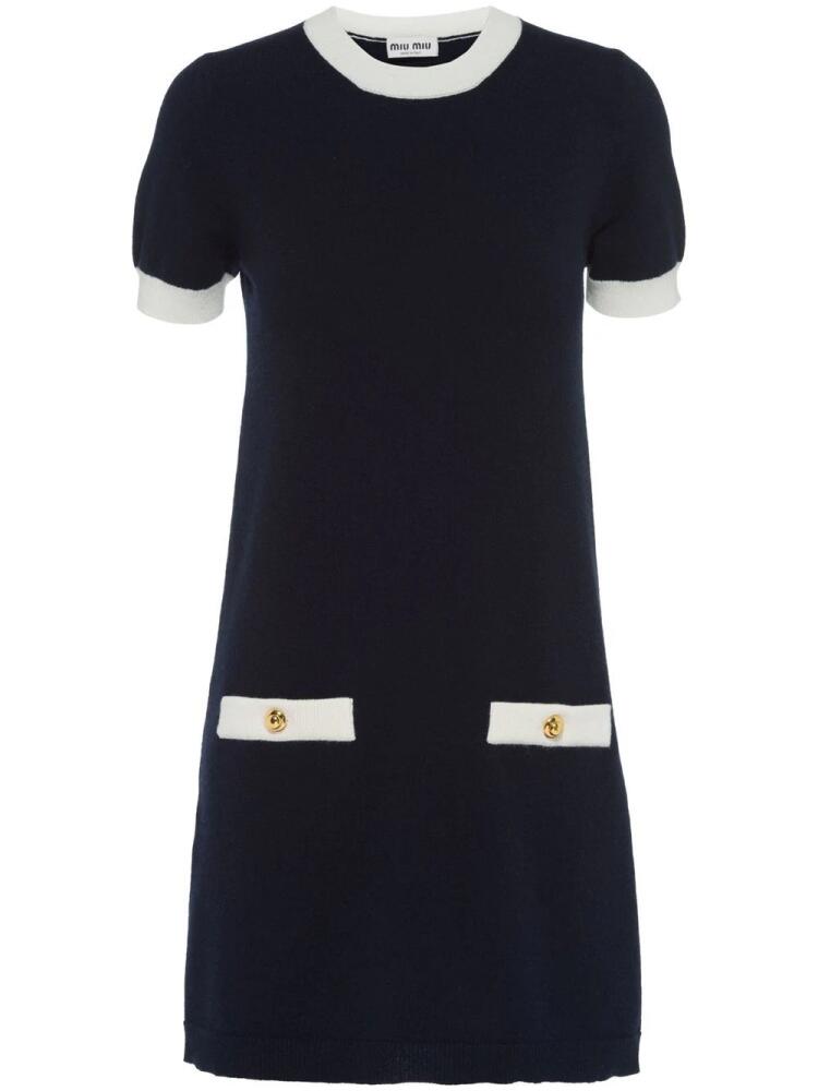 Miu Miu round-neck shift dress - Blue Cover