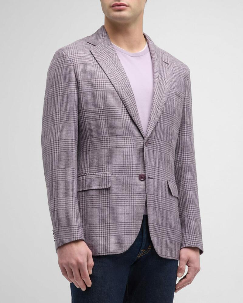 Brioni Men's Plaid Wool-Blend Sport Coat Cover