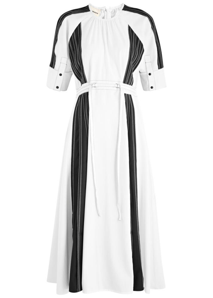 Lovebirds Panelled Twill Midi Dress - Black And White Cover