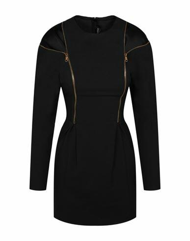 Versace Double Zip Long Sleeve Cocktail Dress Woman Mini dress Black Acetate, Viscose Cover