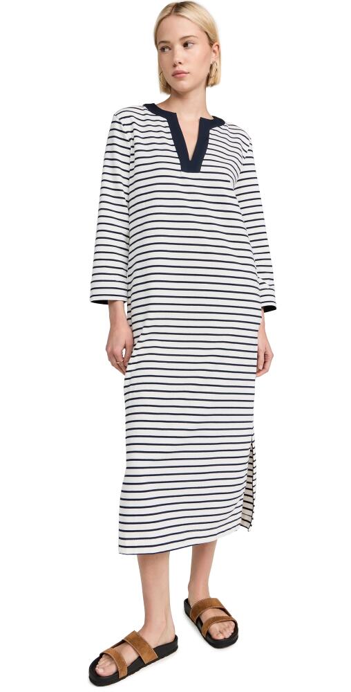 English Factory Stripe Jersey Midi Dress White/Navy Cover