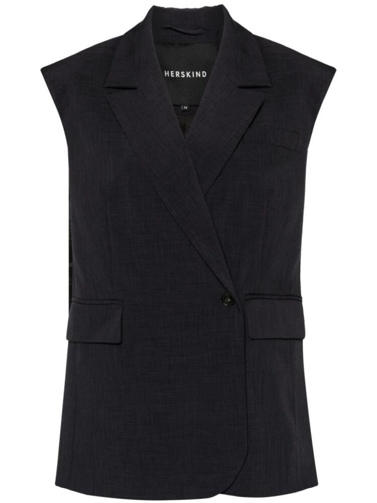 HERSKIND double-breasted tailored vest - Blue Cover